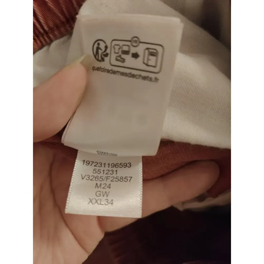 Lands End Men's Relaxed Fit Deck Cotton Pant Joggers in Burnt Clay Preppy Sz XXL